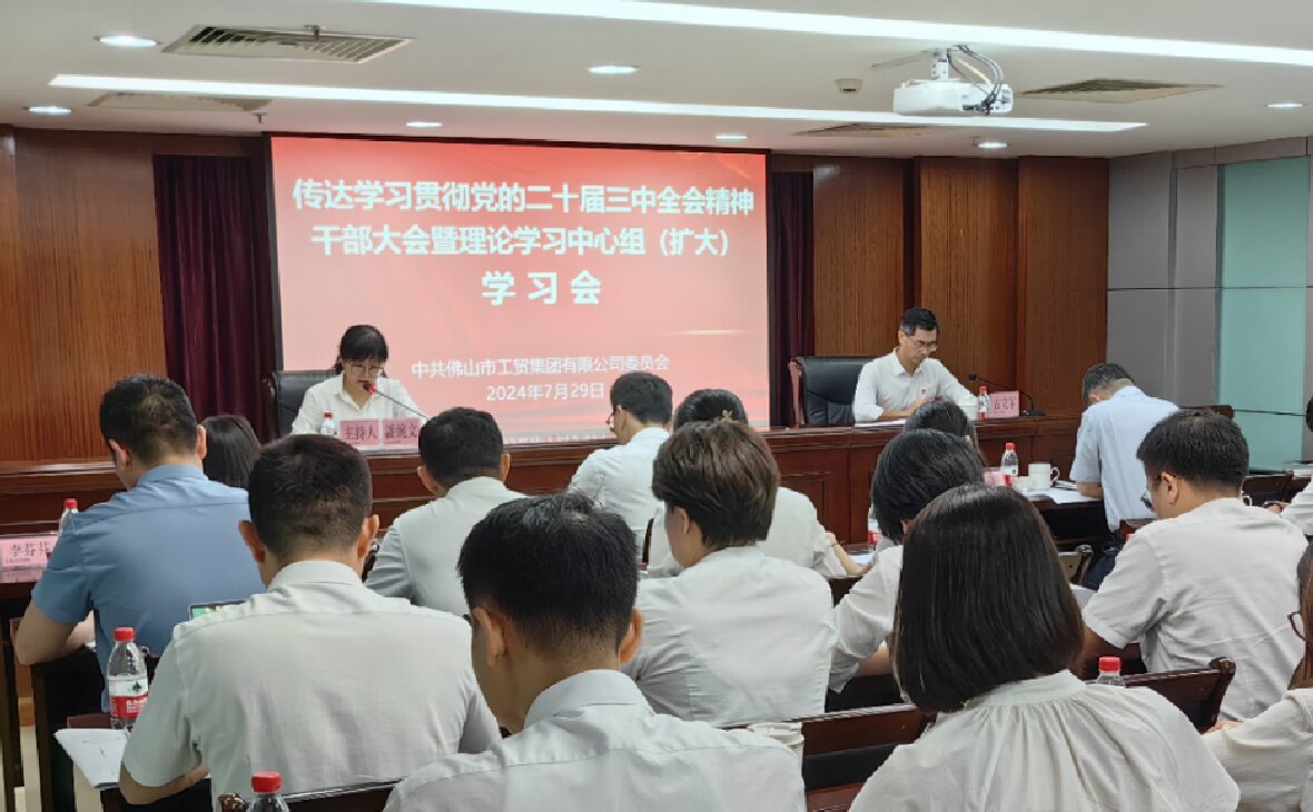 佛山(shān)工(gōng)貿集團黨委召開會議  認真傳達學(xué)習習近平總書記在黨的二十屆三中(zhōng)全會上的重要講話精(jīng)神和全會精(jīng)神
